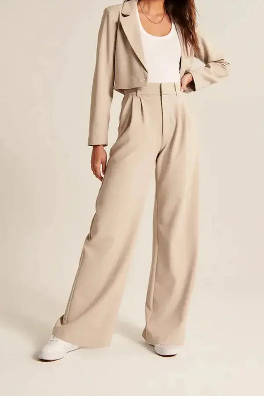 Elegante High-Waist Wide-Leg Hose mit zeitlosem Schnitt
