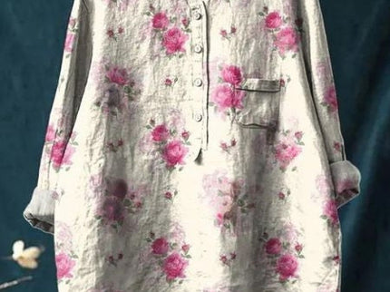 Alodia | Florale Französische Vintage-Bluse
