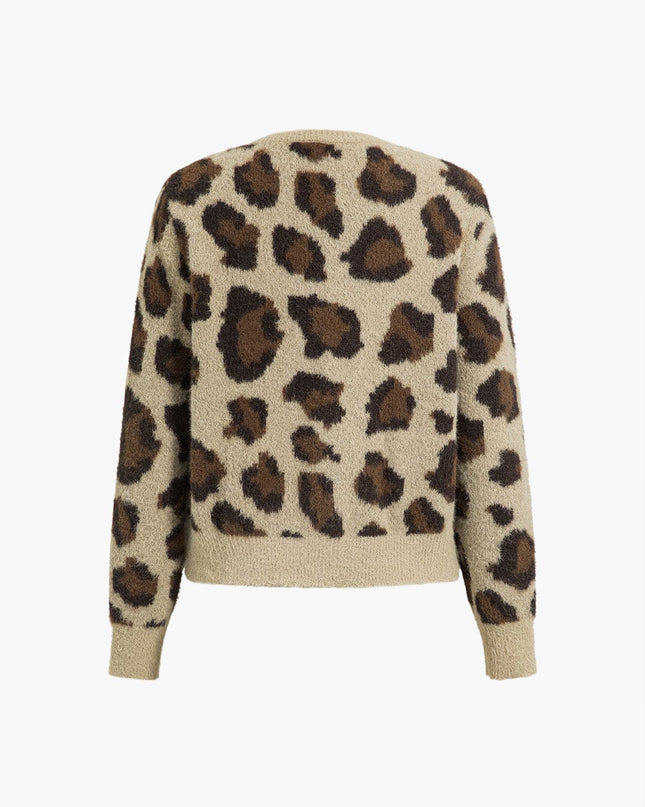 Leona | Weicher Strick-Cardigan mit Leopardenmuster – Trendy & Bequem