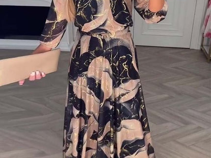 Verelle™ – Elegantes Kleid mit Print & Dreiviertelärmeln