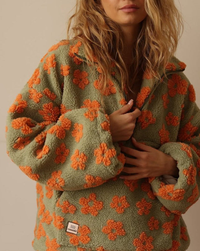 Lieselotte | Blumenstrickjacke