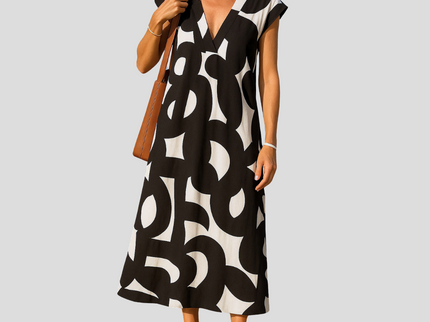 Azura™ – Ibiza Style Bequemes und Fließendes Kleid mit V-Ausschnitt