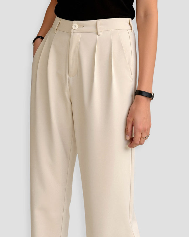 Klassische Wide-Leg Hose mit hohem Bund für stilvolle Outfits