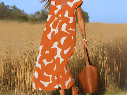 Azura™ – Ibiza Style Bequemes und Fließendes Kleid mit V-Ausschnitt
