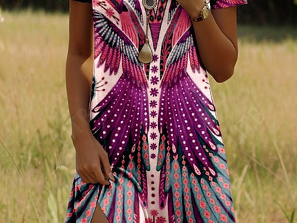 Isla™ – Kleid mit Indisch-inspiriertem Print und Rundhalsausschnitt