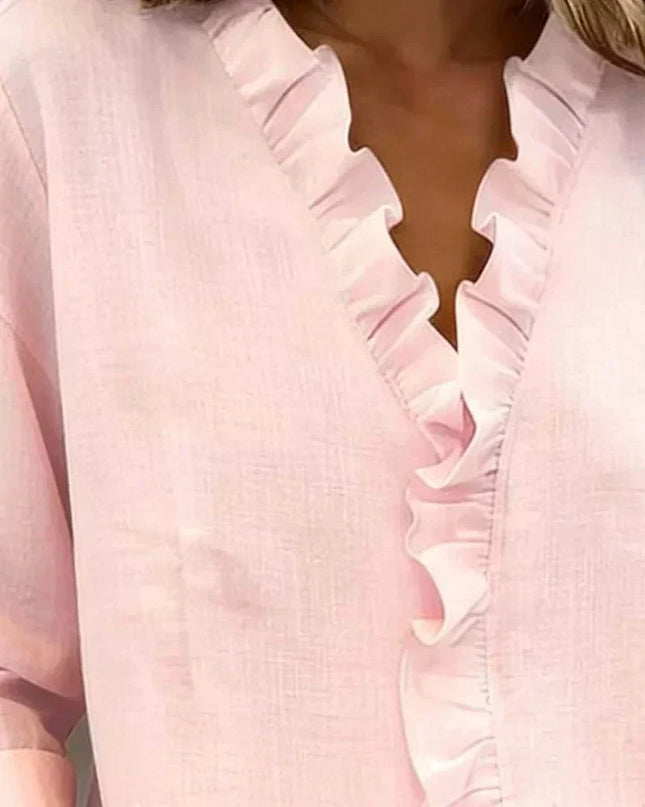 Beatrice | Edle V-Ausschnitt Bluse