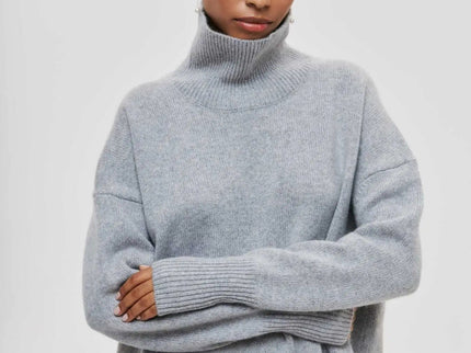 Xandra | Gestrickter Pullover Mit Langem Hals