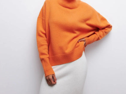 Xandra | Gestrickter Pullover Mit Langem Hals