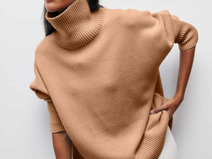 Xandra | Gestrickter Pullover Mit Langem Hals