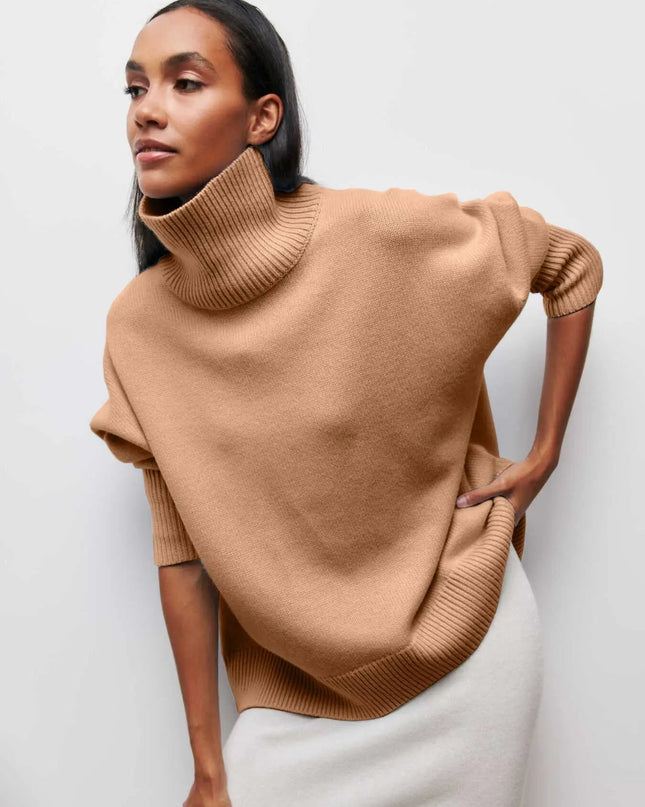 Xandra | Gestrickter Pullover Mit Langem Hals