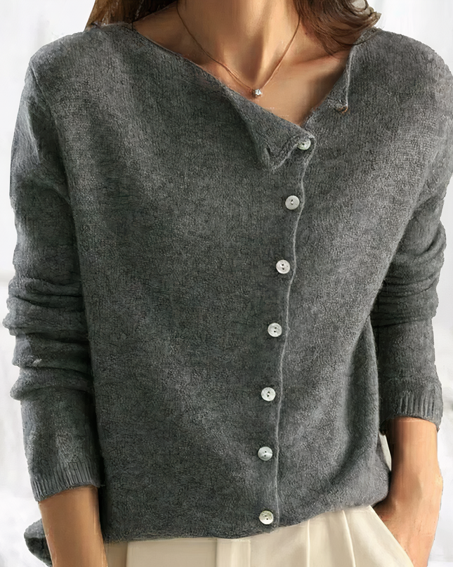 Modische Strickjacke mit Knopfverschluss - Arleth