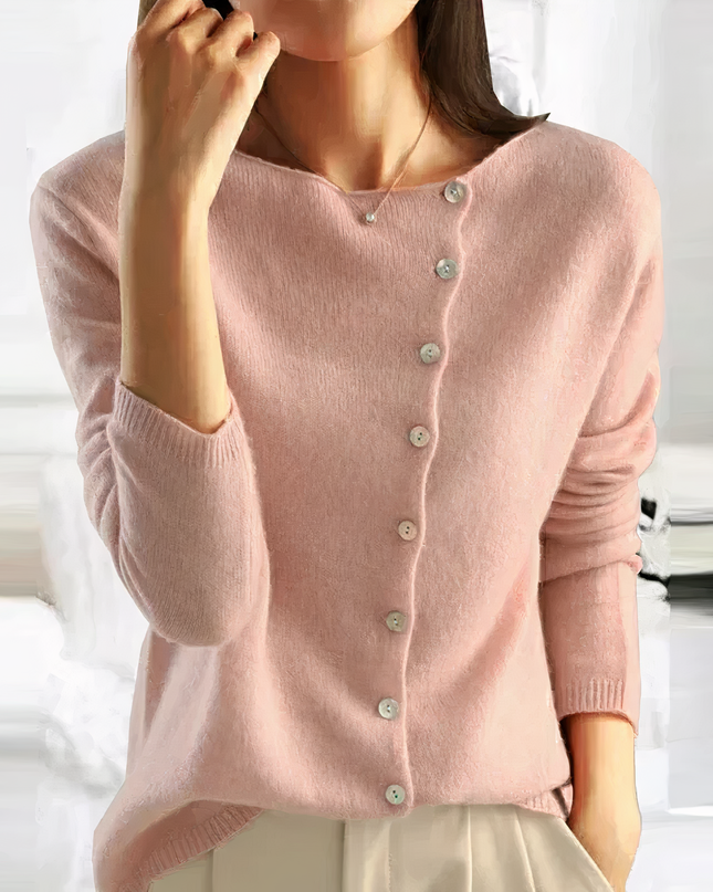 Modische Strickjacke mit Knopfverschluss - Arleth