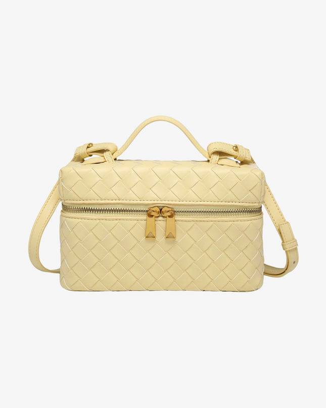 Julia | Strukturierte, glänzende Tasche aus gewebtem Material