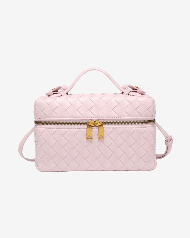 Julia | Strukturierte, glänzende Tasche aus gewebtem Material