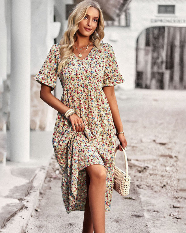 Elegantes geblümtes Minikleid für Frauen