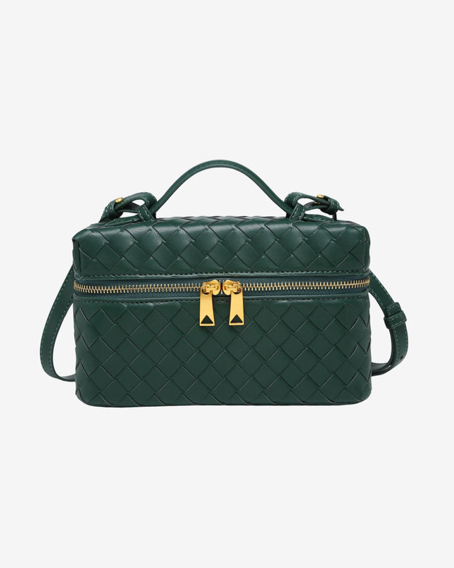 Julia | Strukturierte, glänzende Tasche aus gewebtem Material