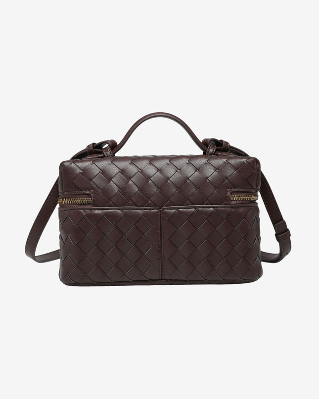 Julia | Strukturierte, glänzende Tasche aus gewebtem Material