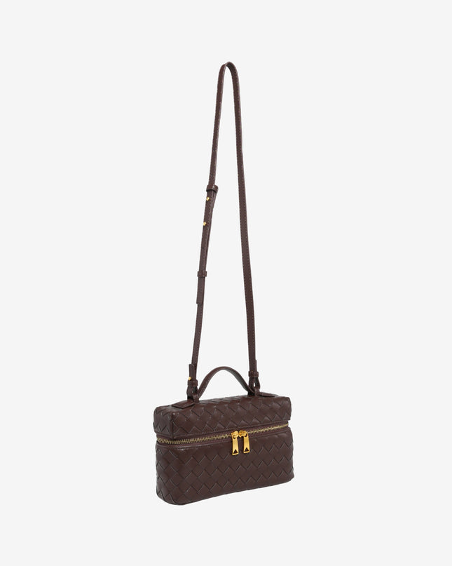 Julia | Strukturierte, glänzende Tasche aus gewebtem Material