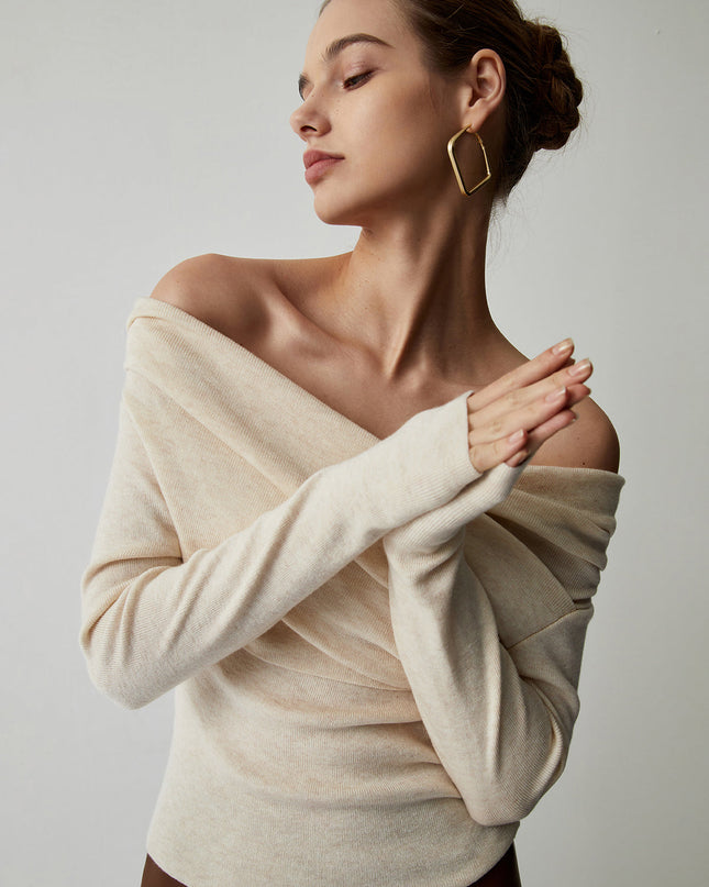 Off-Shoulder Stricktop für Damen – Feminin, Stylisch & Modern