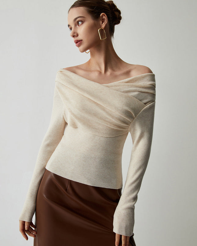 Off-Shoulder Stricktop für Damen – Feminin, Stylisch & Modern