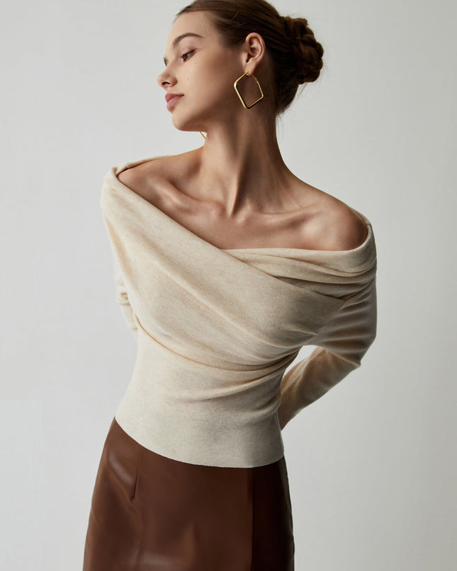 Off-Shoulder Stricktop für Damen – Feminin, Stylisch & Modern