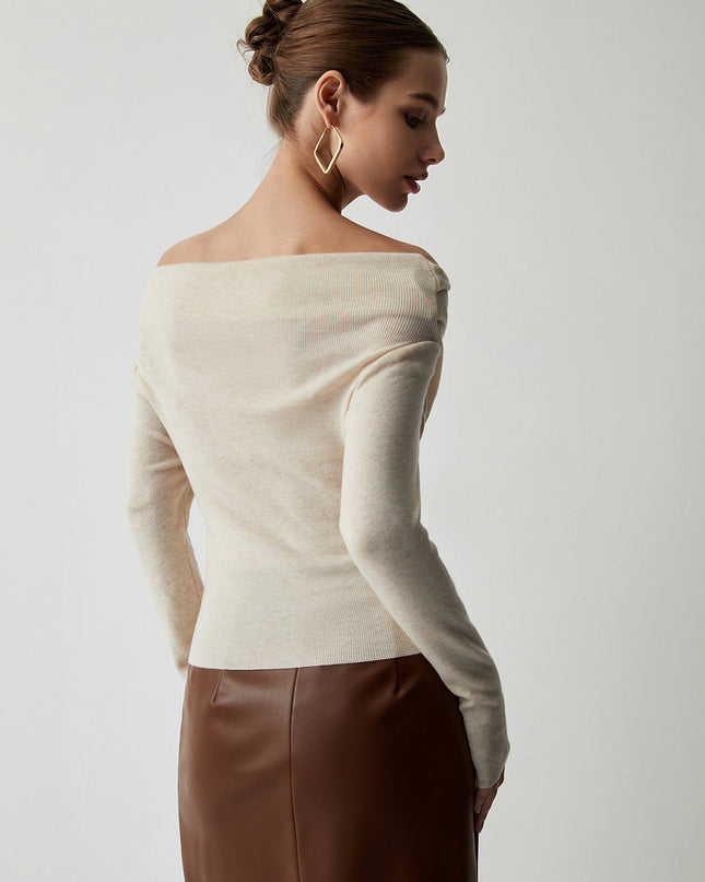 Off-Shoulder Stricktop für Damen – Feminin, Stylisch & Modern