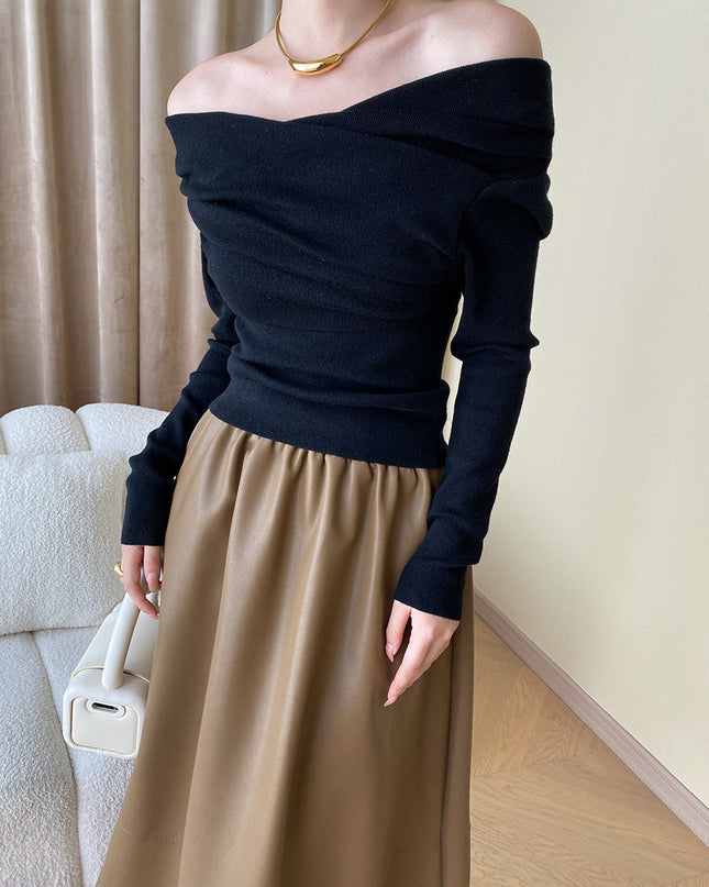 Off-Shoulder Stricktop für Damen – Feminin, Stylisch & Modern