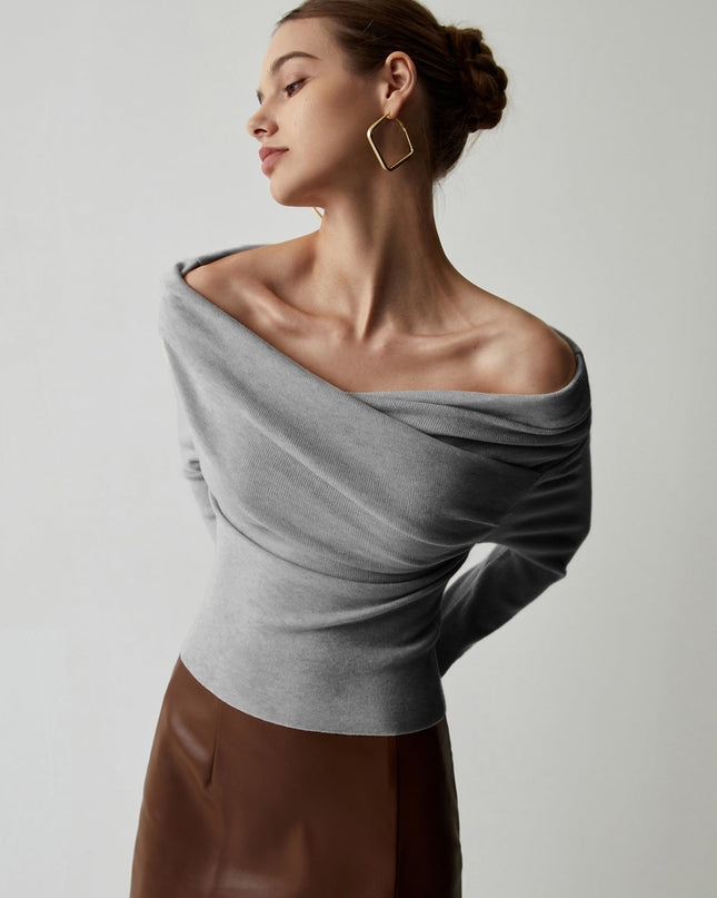 Off-Shoulder Stricktop für Damen – Feminin, Stylisch & Modern