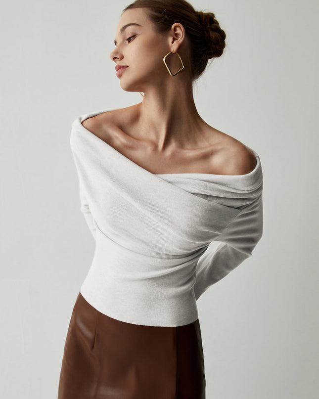 Off-Shoulder Stricktop für Damen – Feminin, Stylisch & Modern