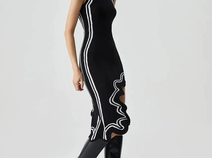 Asymmetrisches Strickkleid