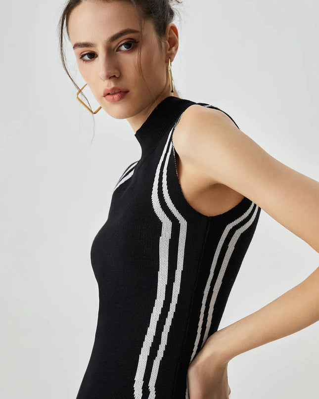 Asymmetrisches Strickkleid