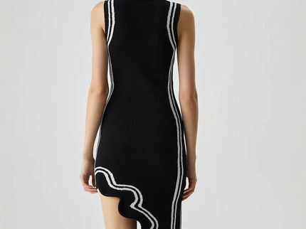 Asymmetrisches Strickkleid