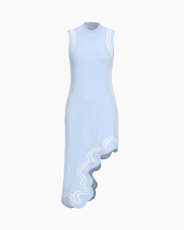 Asymmetrisches Strickkleid