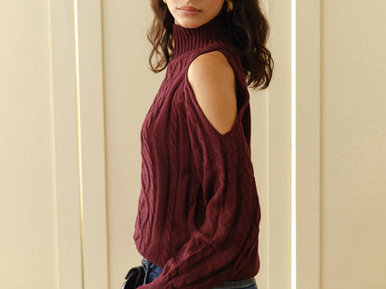 Eva | Schulterfreier Karierter Pullover