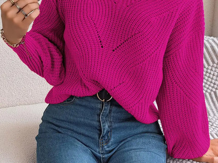 Jackie - Trendiger Off-Shoulder-Strickpullover für einen schicken Auftritt