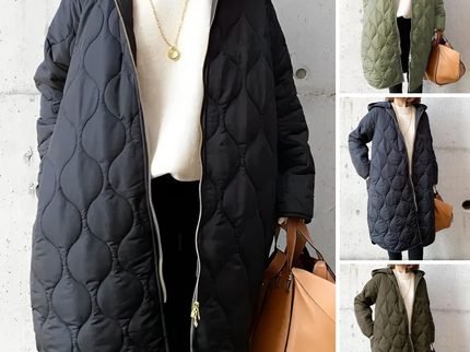Neu Lässiger Parka-Mantel mit Kapuze aus Argyle [Letzter Tag Rabatt]