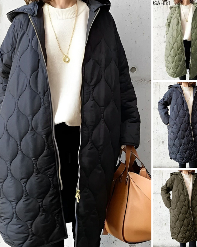 Neu Lässiger Parka-Mantel mit Kapuze aus Argyle [Letzter Tag Rabatt]