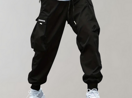 Sommerfeld™ | Herren Cargo Jogginghose – Lila Streetwear-Hose mit Reißverschlusstaschen & Bündchen