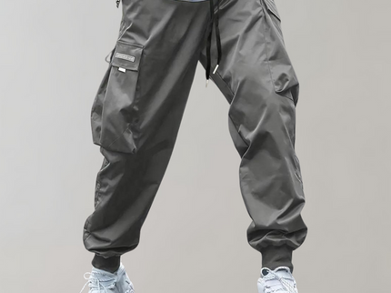 Sommerfeld™ | Herren Cargo Jogginghose – Lila Streetwear-Hose mit Reißverschlusstaschen & Bündchen
