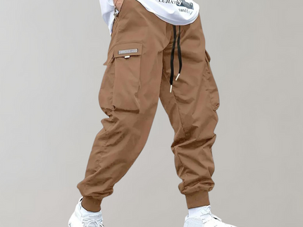 Sommerfeld™ | Herren Cargo Jogginghose – Lila Streetwear-Hose mit Reißverschlusstaschen & Bündchen
