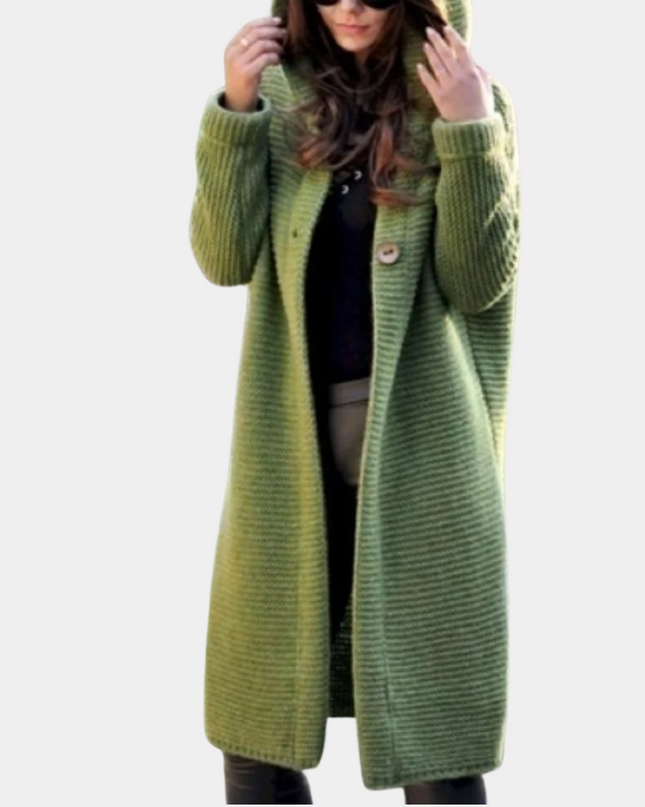 Claudia - Kuschelige Strickjacke mit Kapuze für Frauen