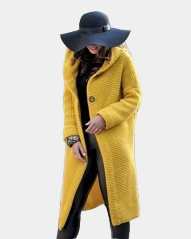 Claudia - Kuschelige Strickjacke mit Kapuze für Frauen