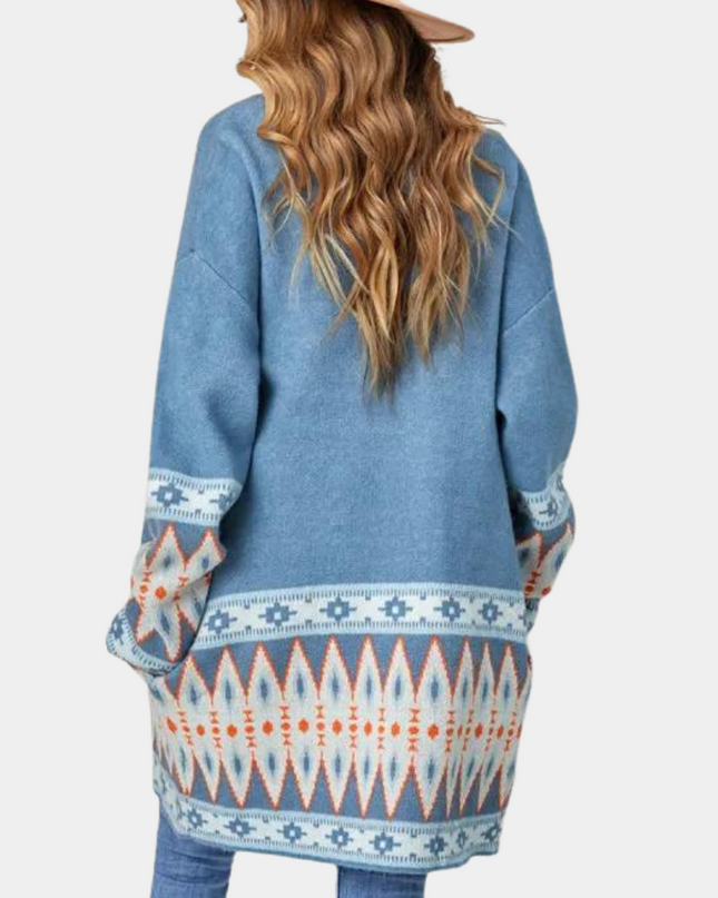 Trendige Damenstrickjacke im Boho-Stil für einen unbeschwerten Look