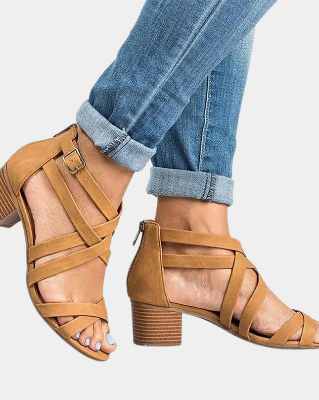 Elegante Damen-Sandalen mit trendigem Stapelabsatz