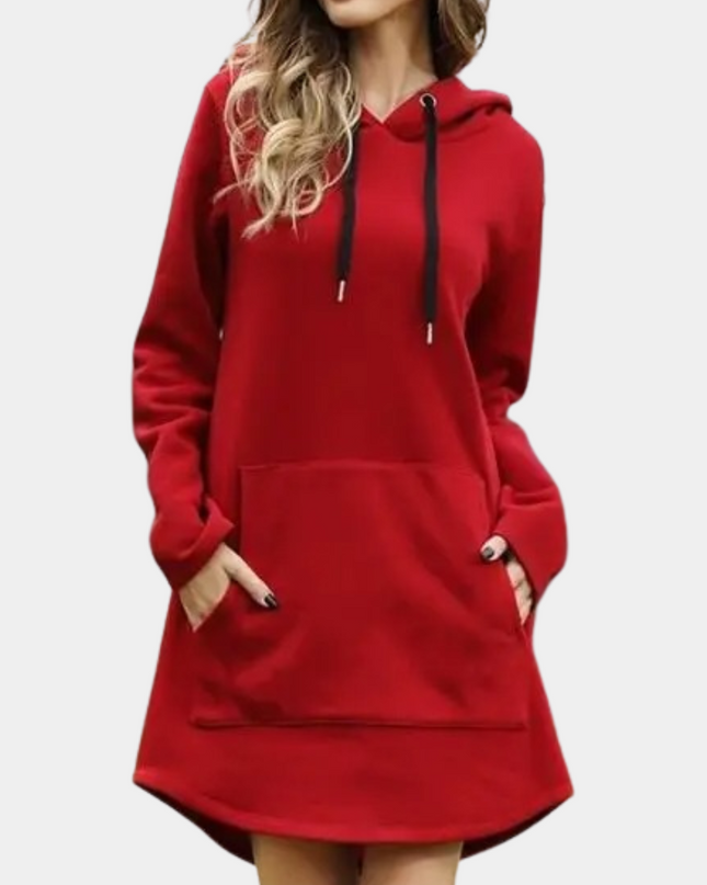 Stylischer und langer Damen-Kapuzenpullover für Komfort und Mode