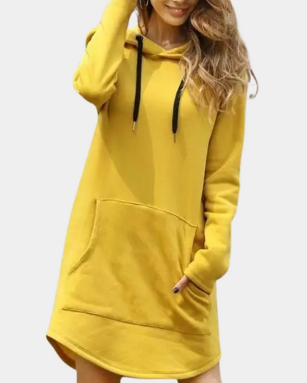 Stylischer und langer Damen-Kapuzenpullover für Komfort und Mode