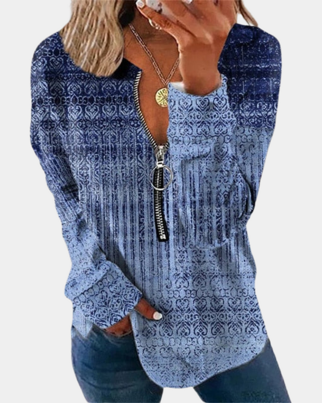Damenpullover mit Vintage-Print für einen zeitlosen Look