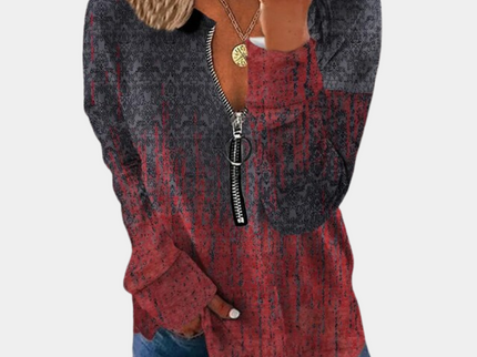 Damenpullover mit Vintage-Print für einen zeitlosen Look