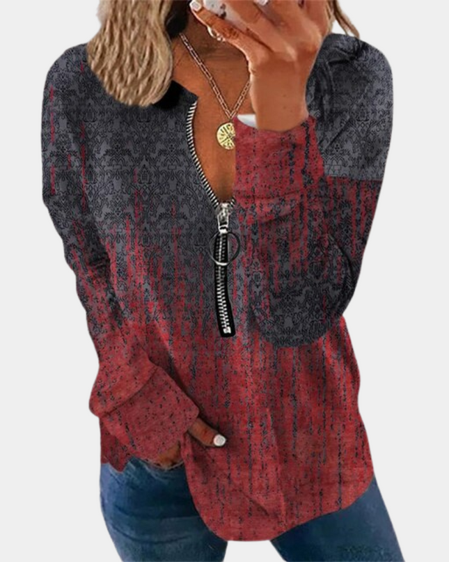 Damenpullover mit Vintage-Print für einen zeitlosen Look