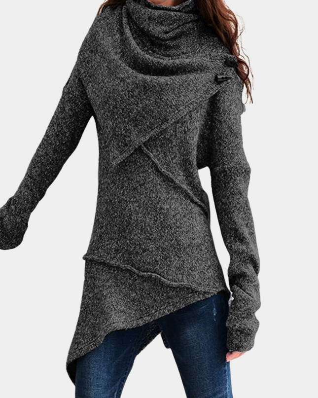 Lola - Stilvolle Asymmetrische Strickpullover für Damen